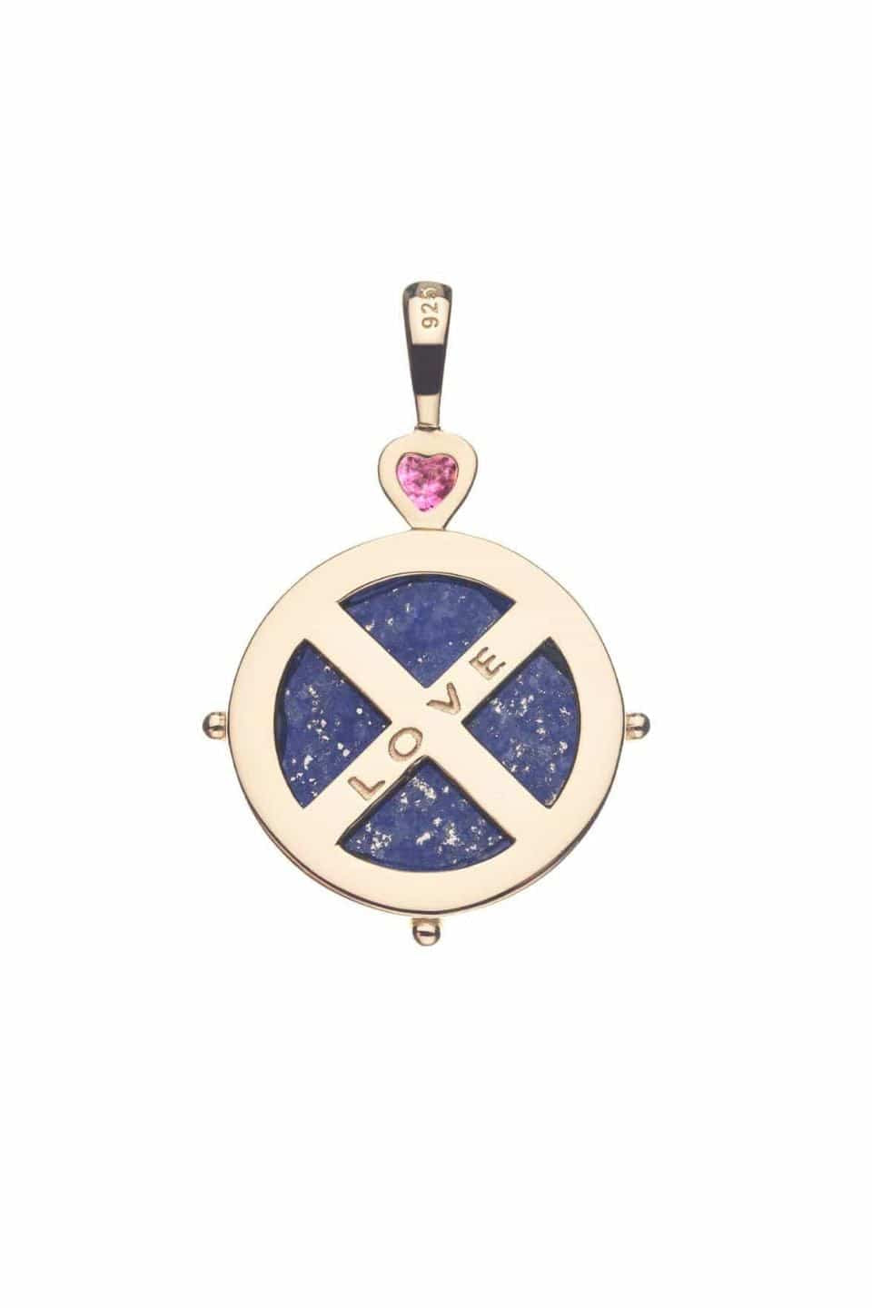 Jane Win Love Lapis Heart & Arrows Pendant