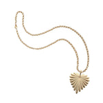 Jane Win Pendant 18" Grande Rolo Chain Love Full Heart Pendant