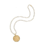 Jane Win Pendant 18" Drawn Link Chain Love JW Original Pendant Coin
