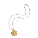 Jane Win Pendant 18" Drawn Link Protect JW Original Coin Pendant