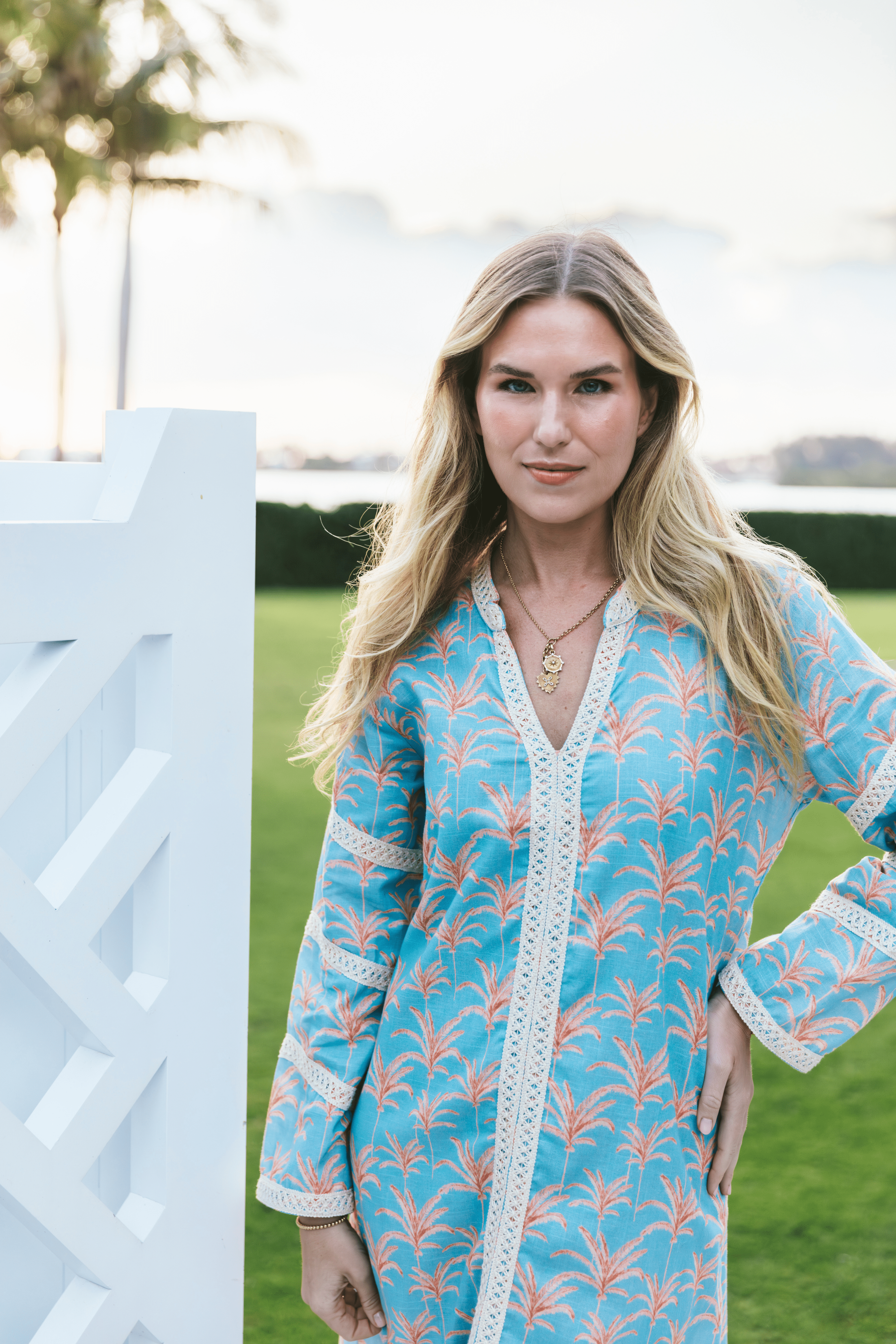Kahora Palm Beach Dress Bardot Caftan | Callista