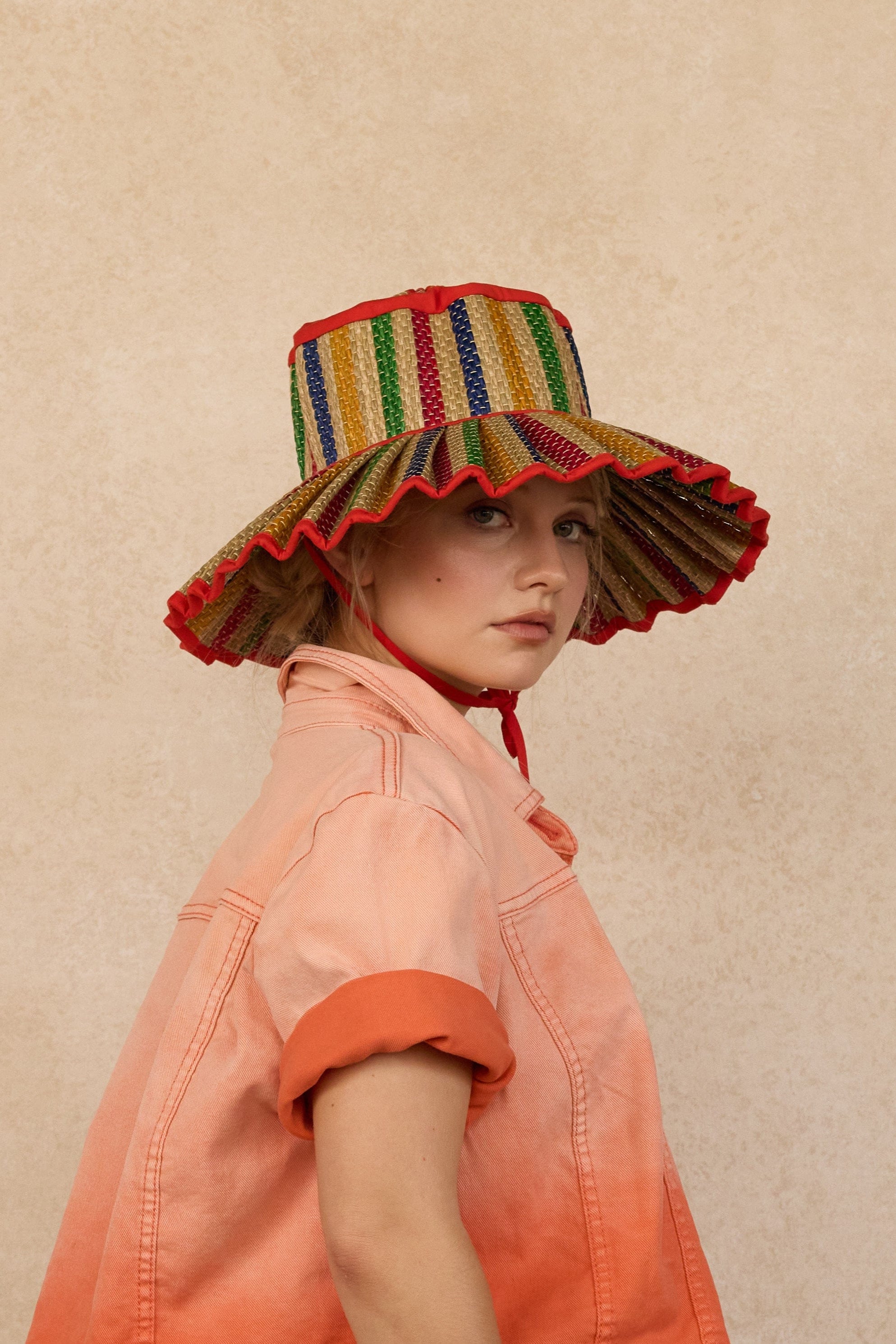 Lorna Murray x Kathy Hilton Capri Crayons | Tangerine | Luxe Capri Hat