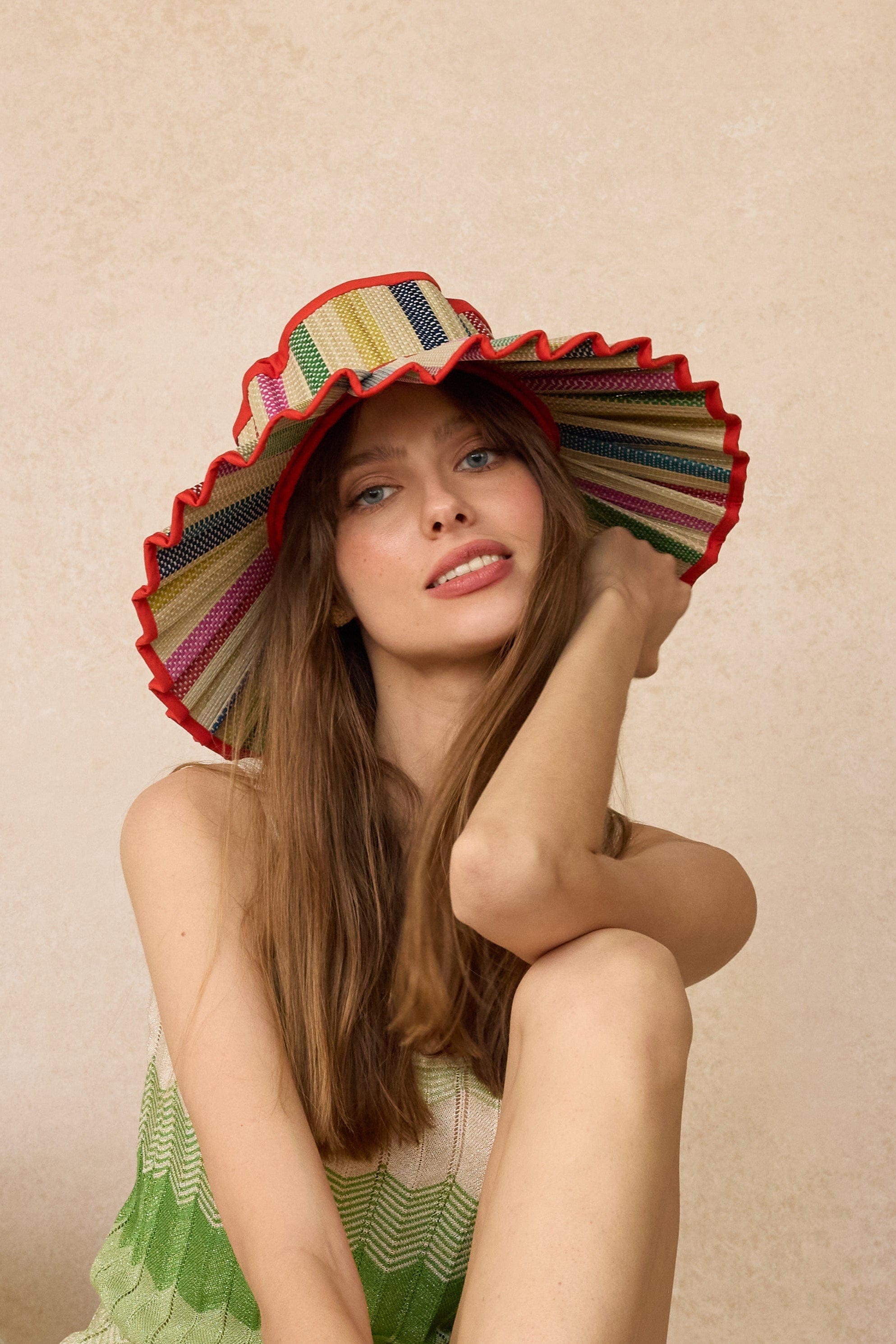 Lorna Murray x Kathy Hilton Capri Resort Days | Tangerine | Luxe Capri Hat