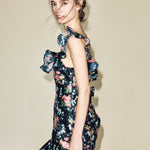 Louise New York Camille Dress in Black Floral Brocade