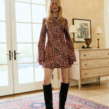 Louise New York Dress Pre-Order - Gwen Shift Dress in Leopard