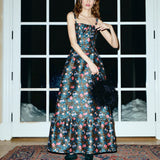 Louise New York Dress Pre-Order - Sabrina Gown in Noir Floral