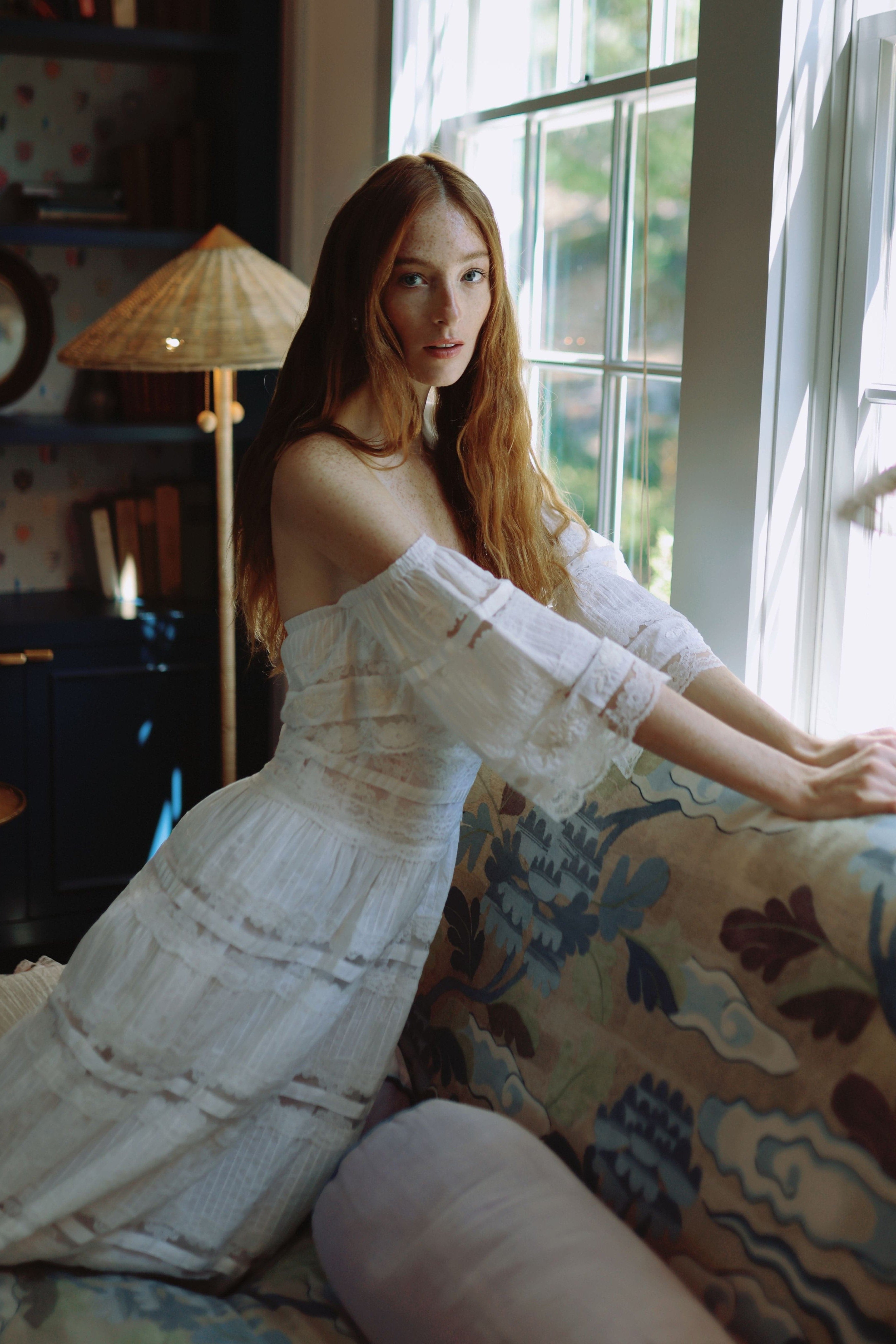 Louise New York Dresses Celeste Dress in White Lace