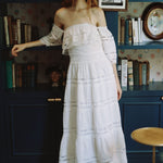 Louise New York Dresses Celeste Dress in White Lace