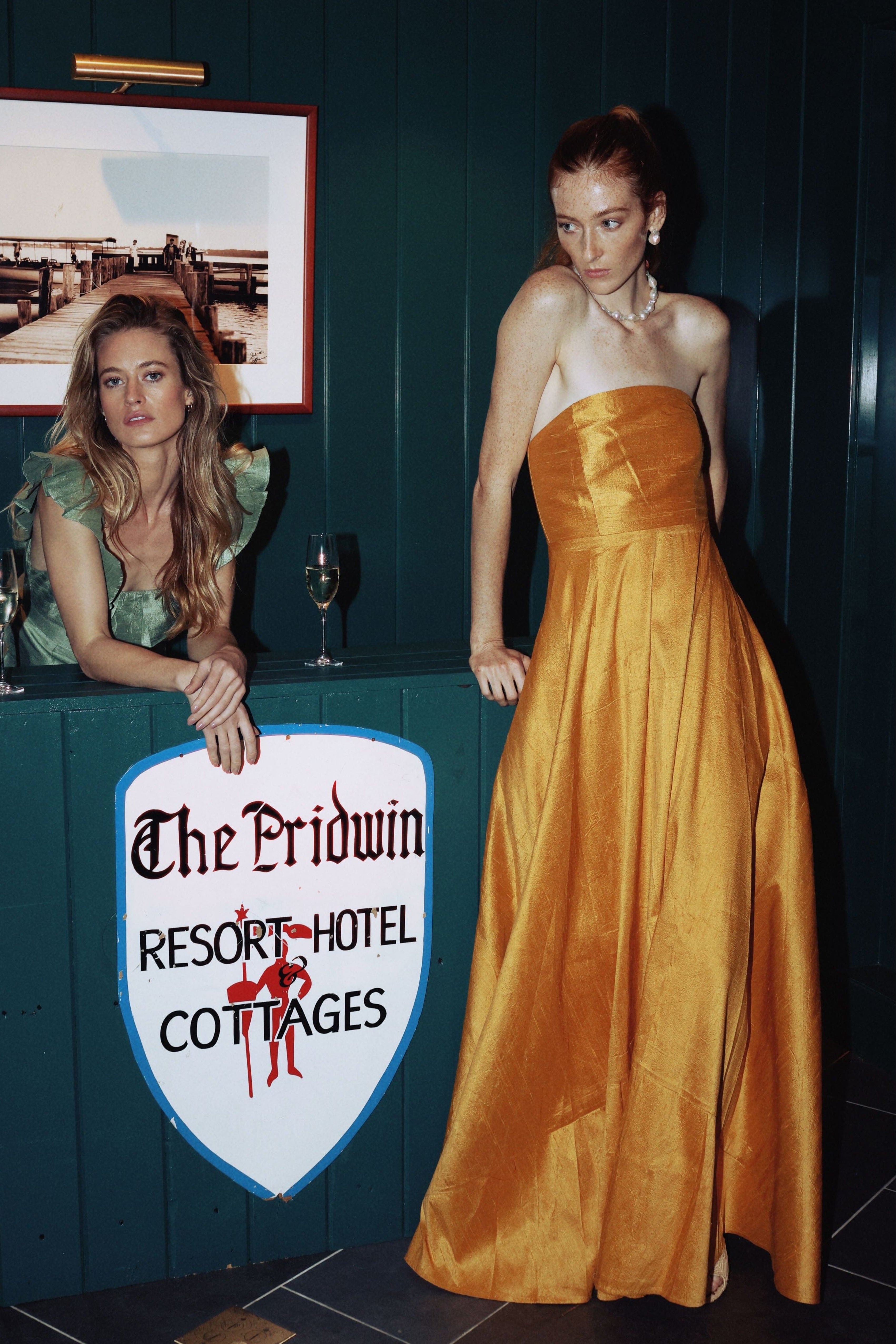 Louise New York Dresses Katherine Maxi Dress in Marigold