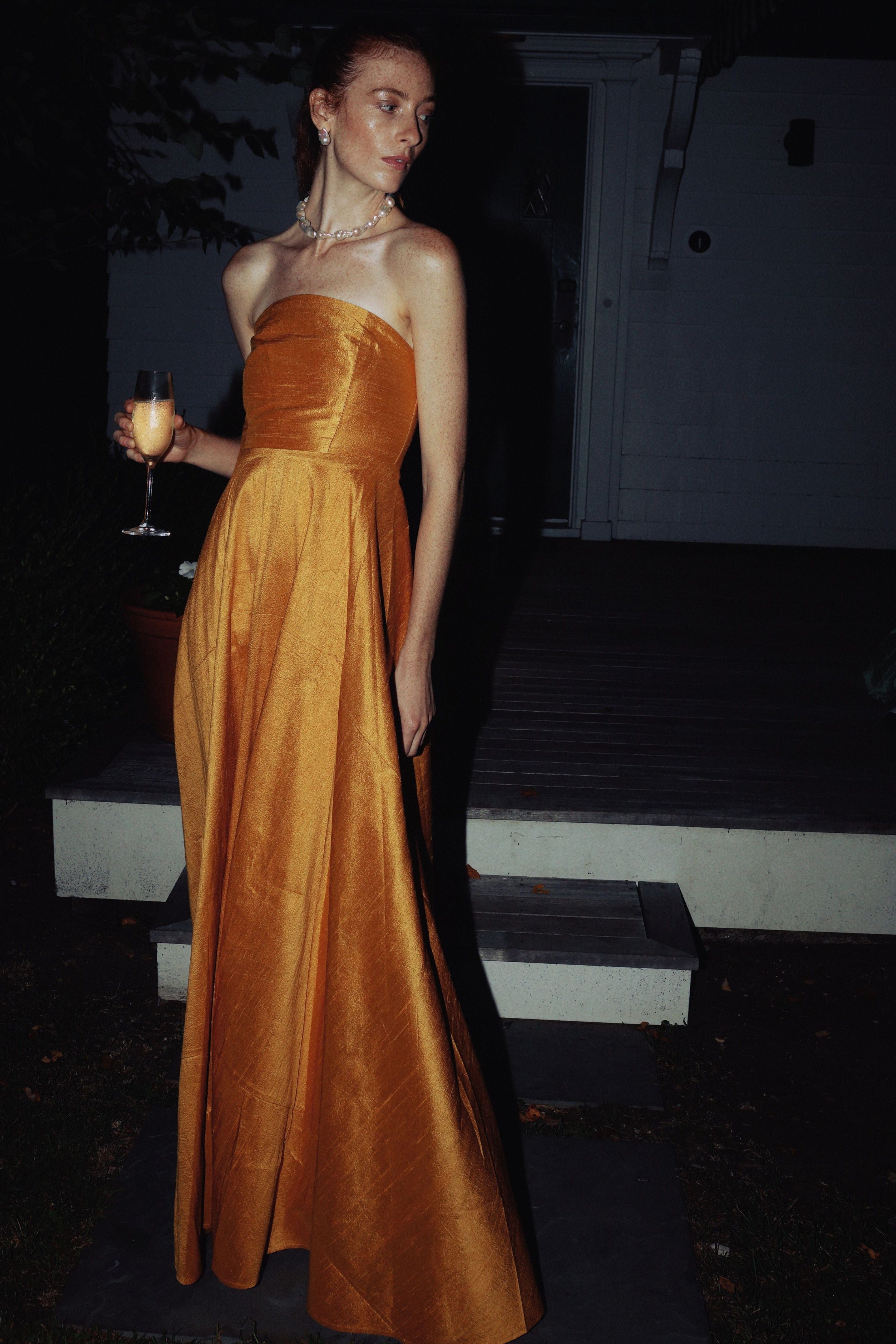 Louise New York Dresses Katherine Maxi Dress in Marigold