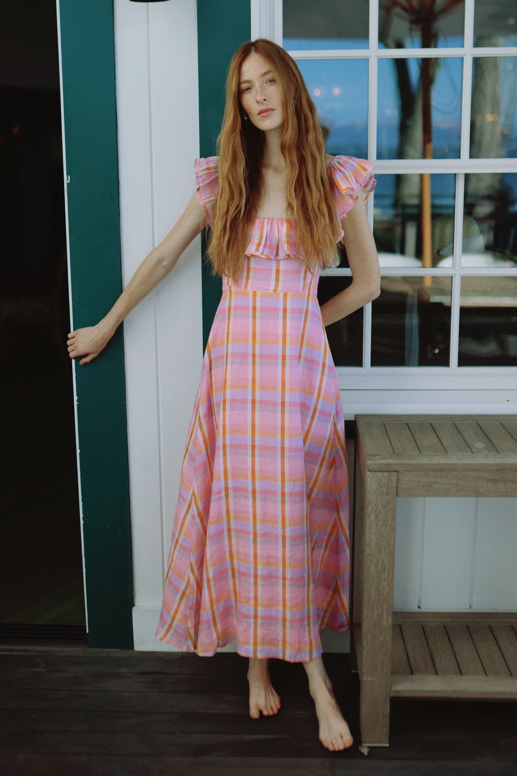 Louise New York Dresses Parker Dress in Sherbert Plaid