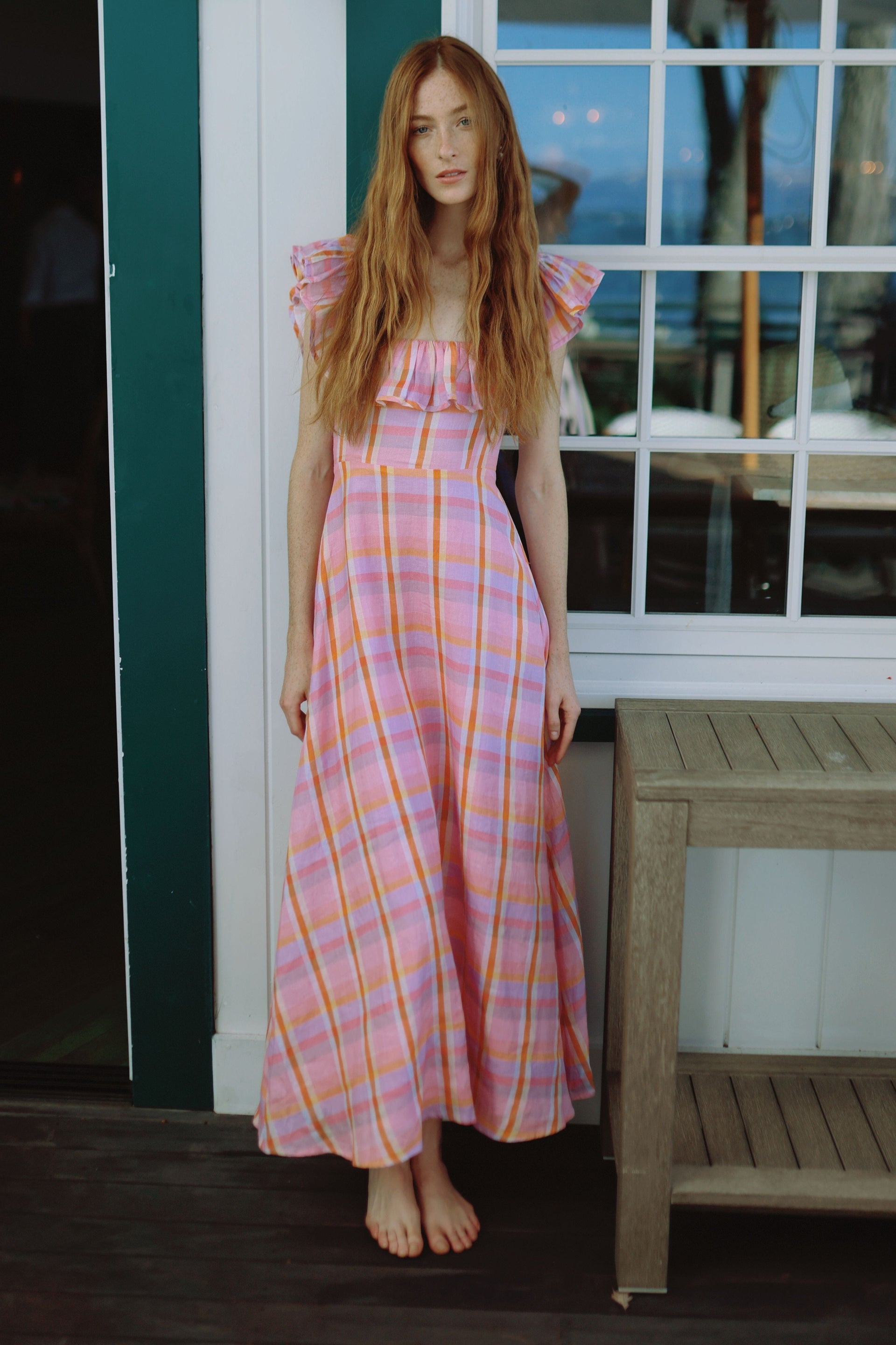 Parker Dress in Sherbert Plaid Sherbet Plaid / M