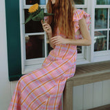 Louise New York Dresses Parker Dress in Sherbert Plaid