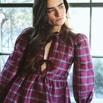 Louise New York Gussie Dress in Berry Tartan