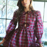 Louise New York Gussie Dress in Berry Tartan
