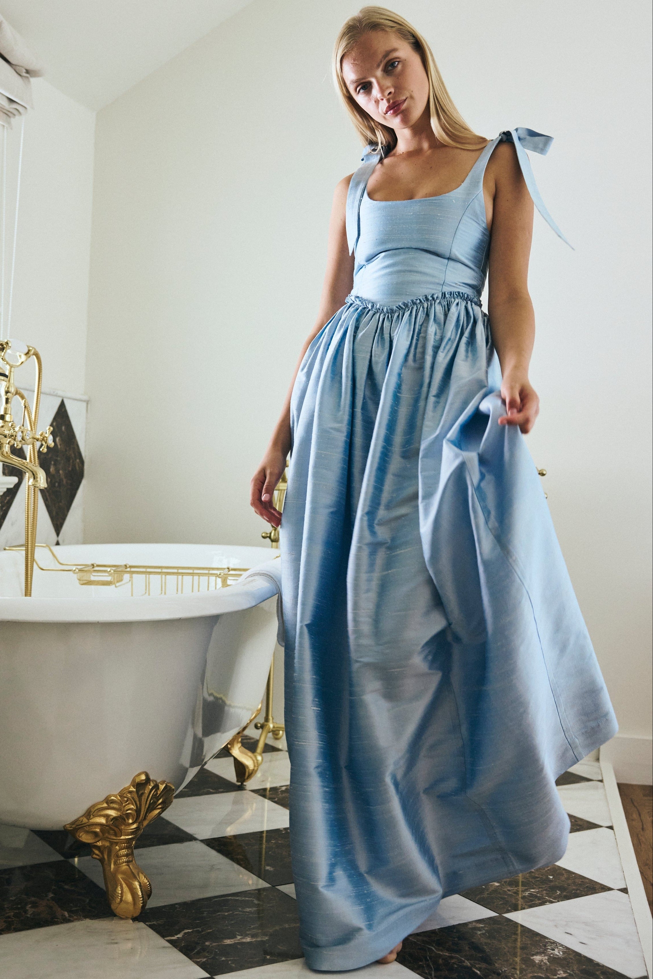 The Marie Dress in Powder Blue Modatrova The Marie Dress in Powder Blue Modatrova