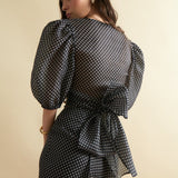 Louise New York Scarlett Wrap Top in Polka Dot