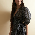 Louise New York Scarlett Wrap Top in Polka Dot
