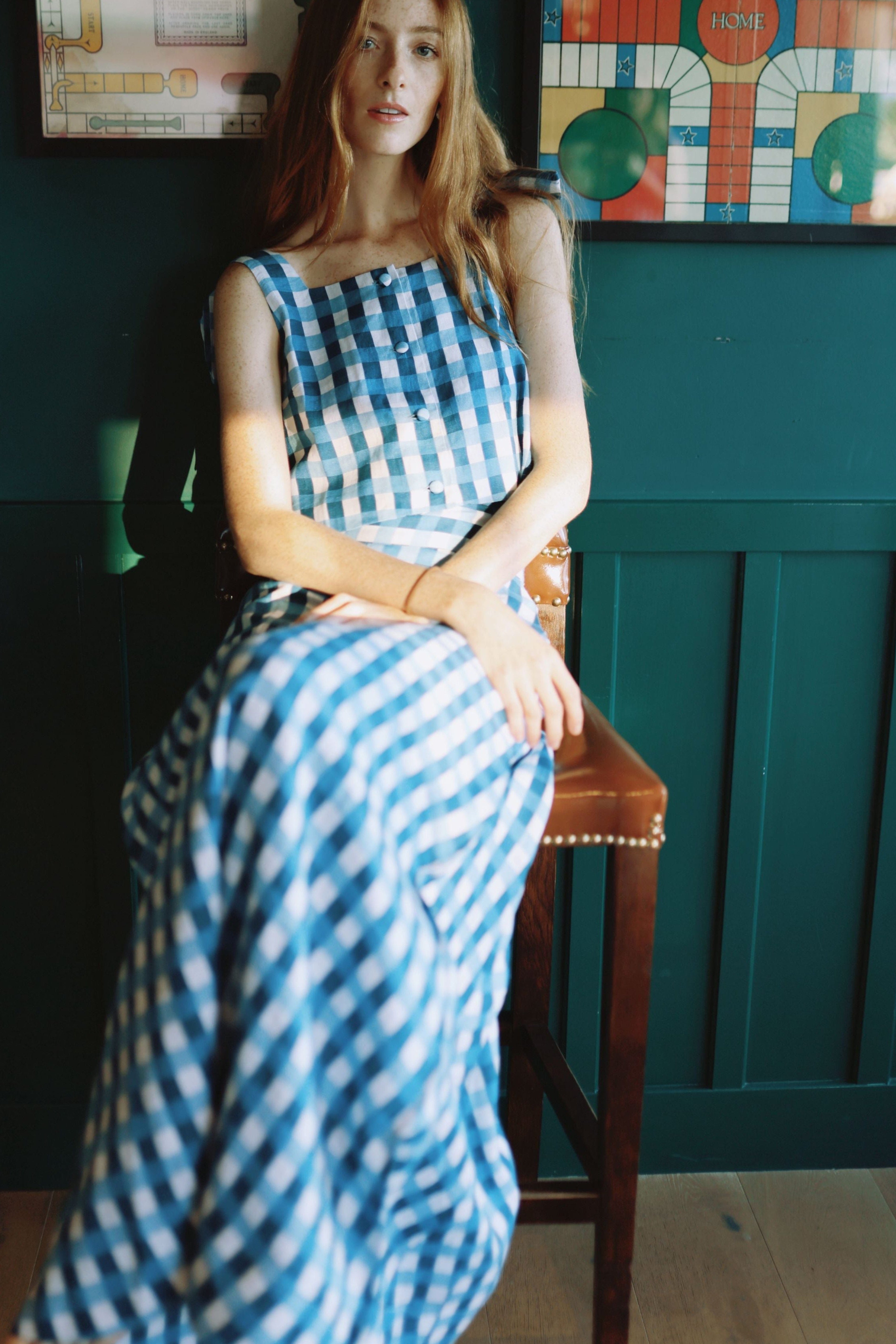 Louise New York Skirts Helena Midi Wrap Skirt in Cape Gingham