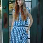 Louise New York Skirts Helena Midi Wrap Skirt in Cape Gingham