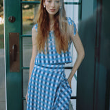 Louise New York Skirts Helena Midi Wrap Skirt in Cape Gingham
