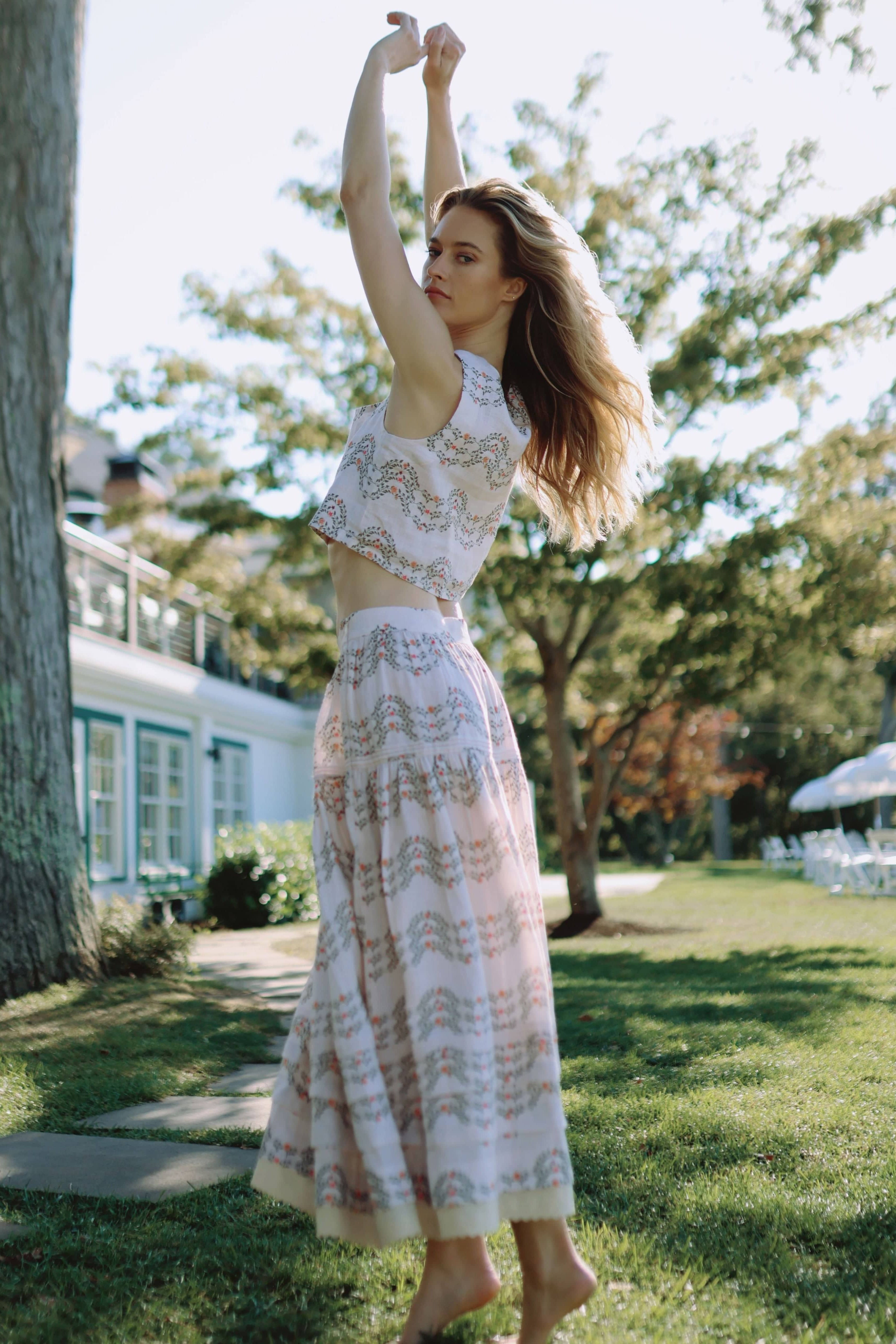 Louise New York Skirts Vanessa Skirt in Floral Trellis