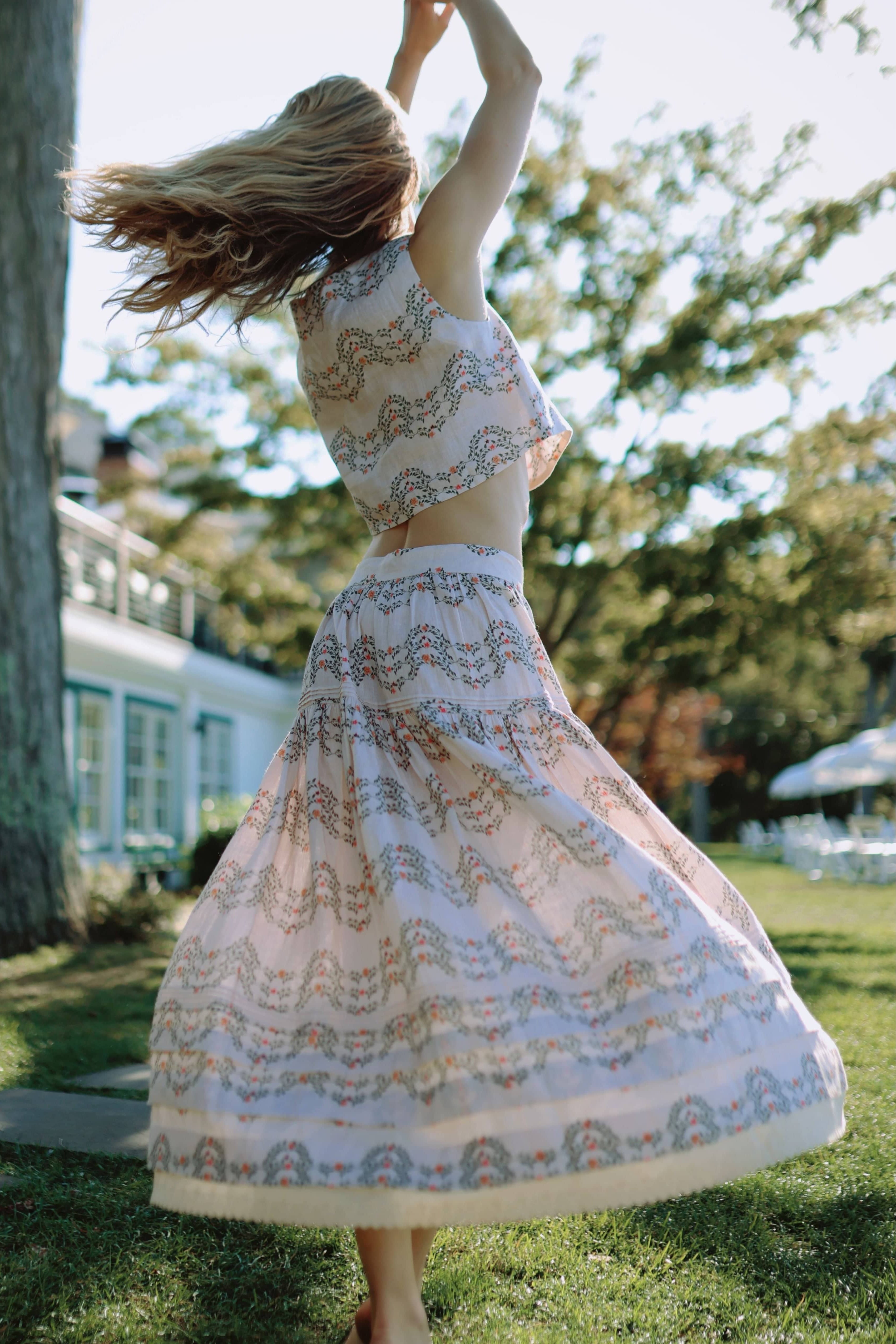 Louise New York Skirts Vanessa Skirt in Floral Trellis