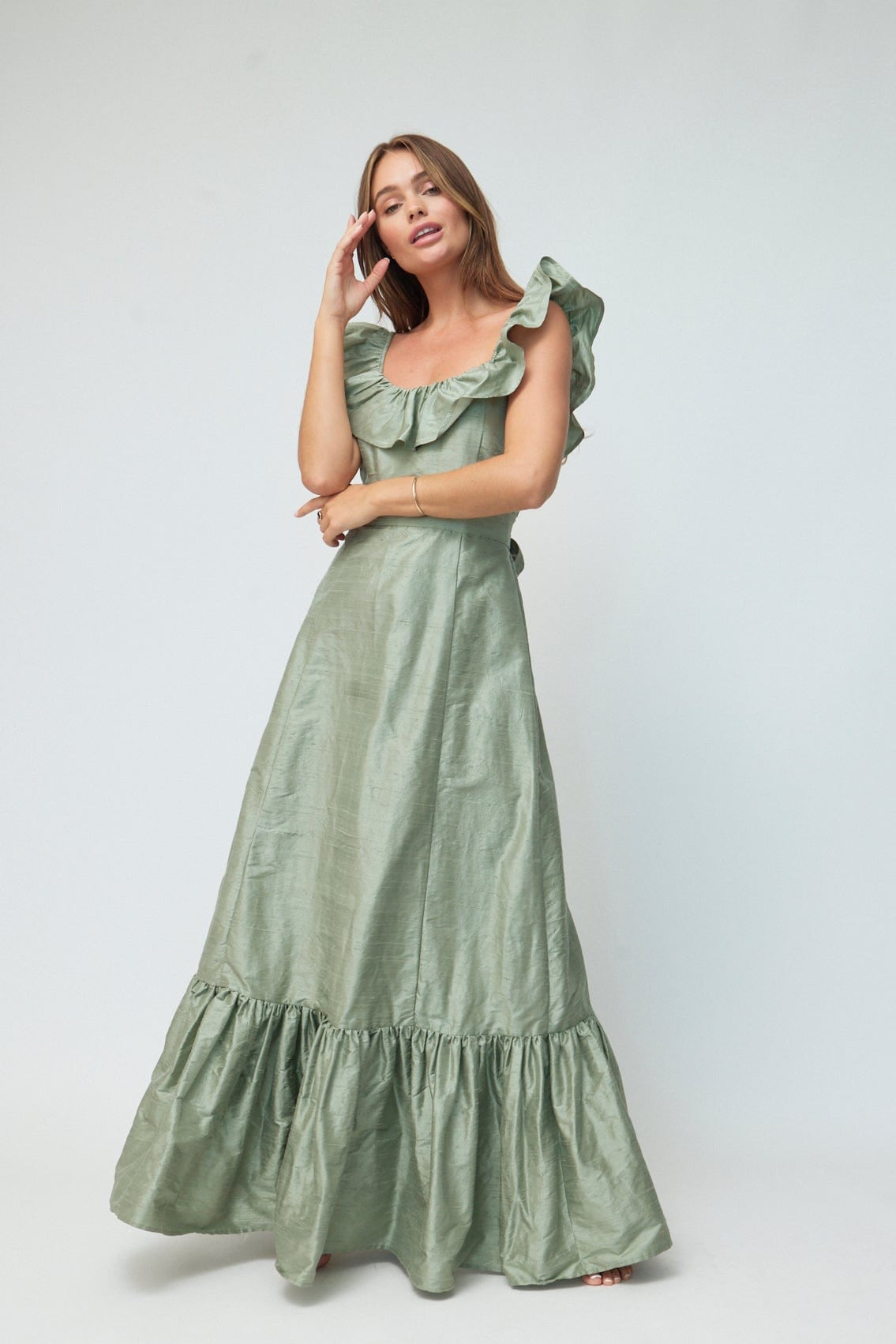 Louise New York Sage / XS The Camille Dress in Sage