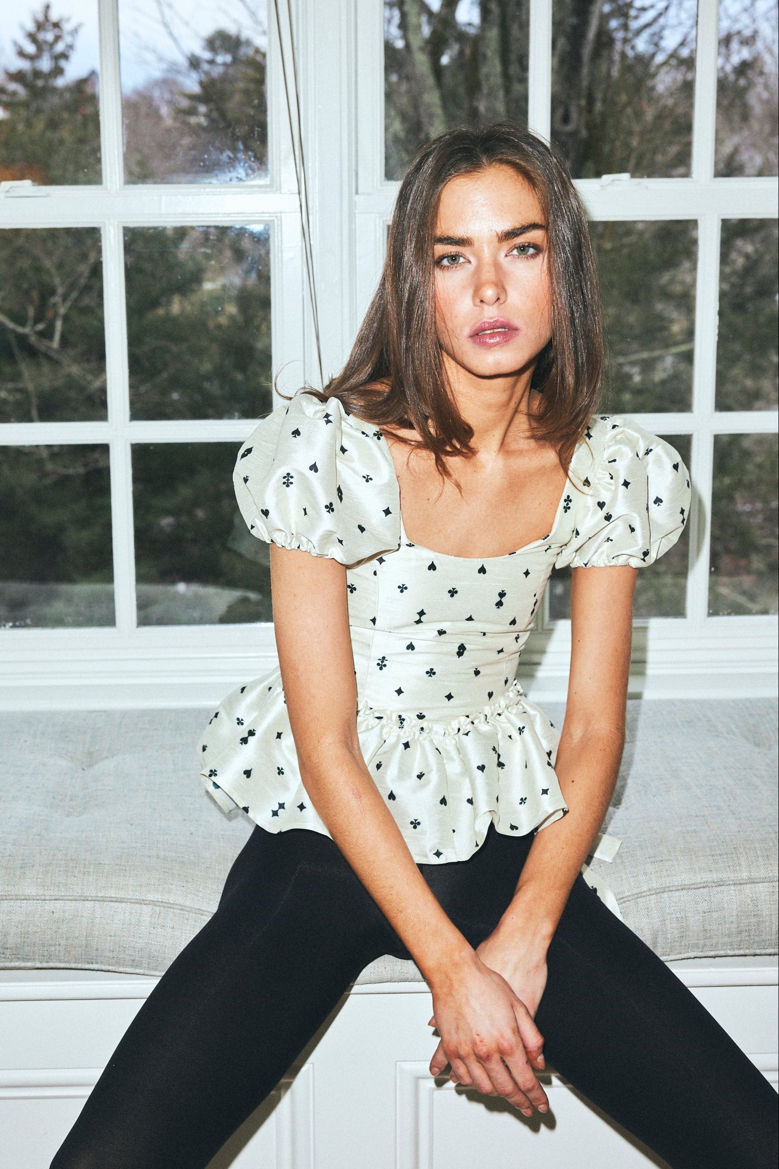 Louise New York Top Eleanor Corset in Card Print