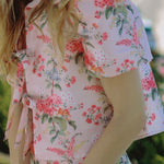 Louise New York Tops Cadence Top in Blush Floral