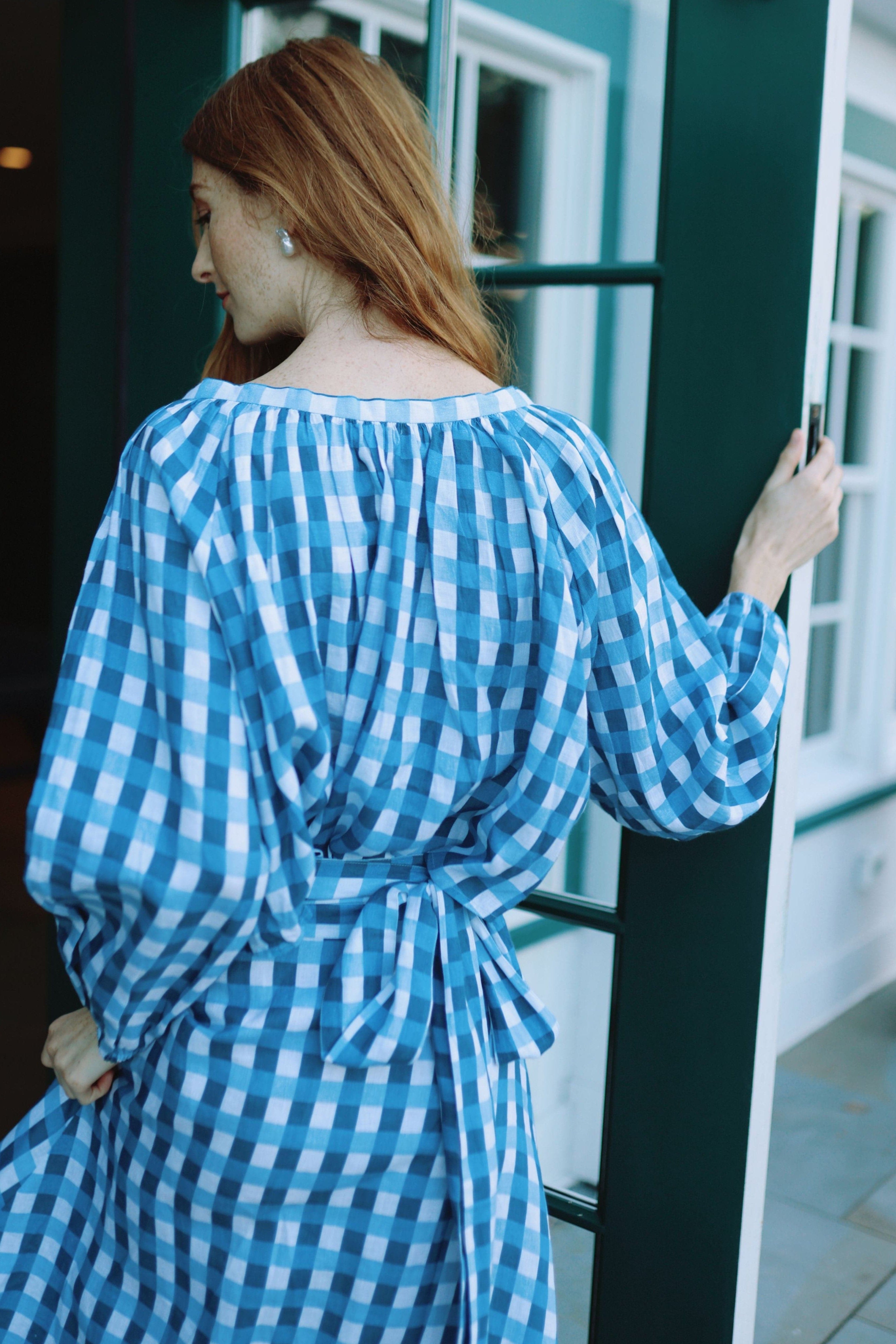 Louise New York Tops Lauren Blouse in Cape Gingham
