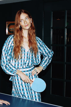 Louise New York Tops Lauren Blouse in Cape Gingham