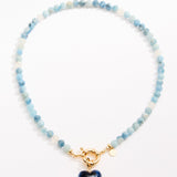 LouLu Necklaces Light Blue & Sapphire Anna Heart Necklace