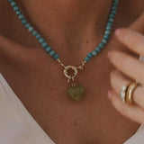 LouLu Necklaces Turquoise & Green Anna Heart Necklace