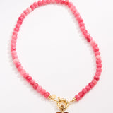 LouLu Necklaces Pink & Brown Anna Heart Necklace