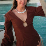 LouLu Necklaces Comporta Pearl Necklace - Square