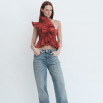 Madeline Marie Blouse Juliette Blouse Chianti Taffeta
