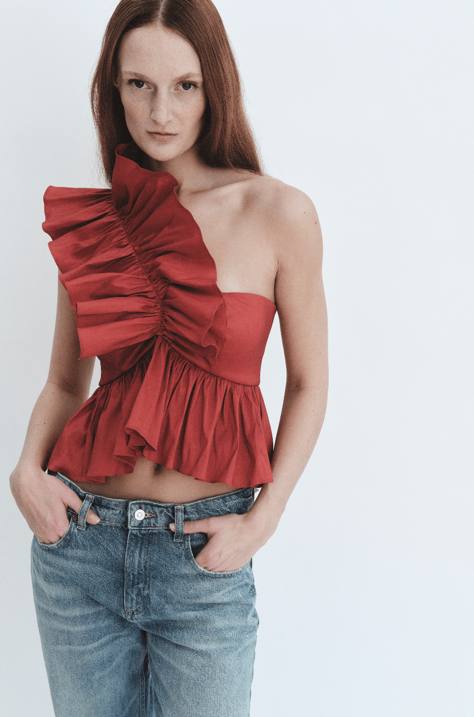 Madeline Marie Blouse Juliette Blouse Chianti Taffeta