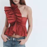 Madeline Marie Blouse Juliette Blouse Chianti Taffeta