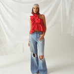 Madeline Marie Blouse Juliette Blouse Chianti Taffeta
