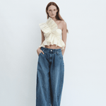 Madeline Marie Blouse Juliette Blouse Cream Taffeta
