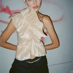 Madeline Marie Blouse Juliette Blouse Cream Taffeta