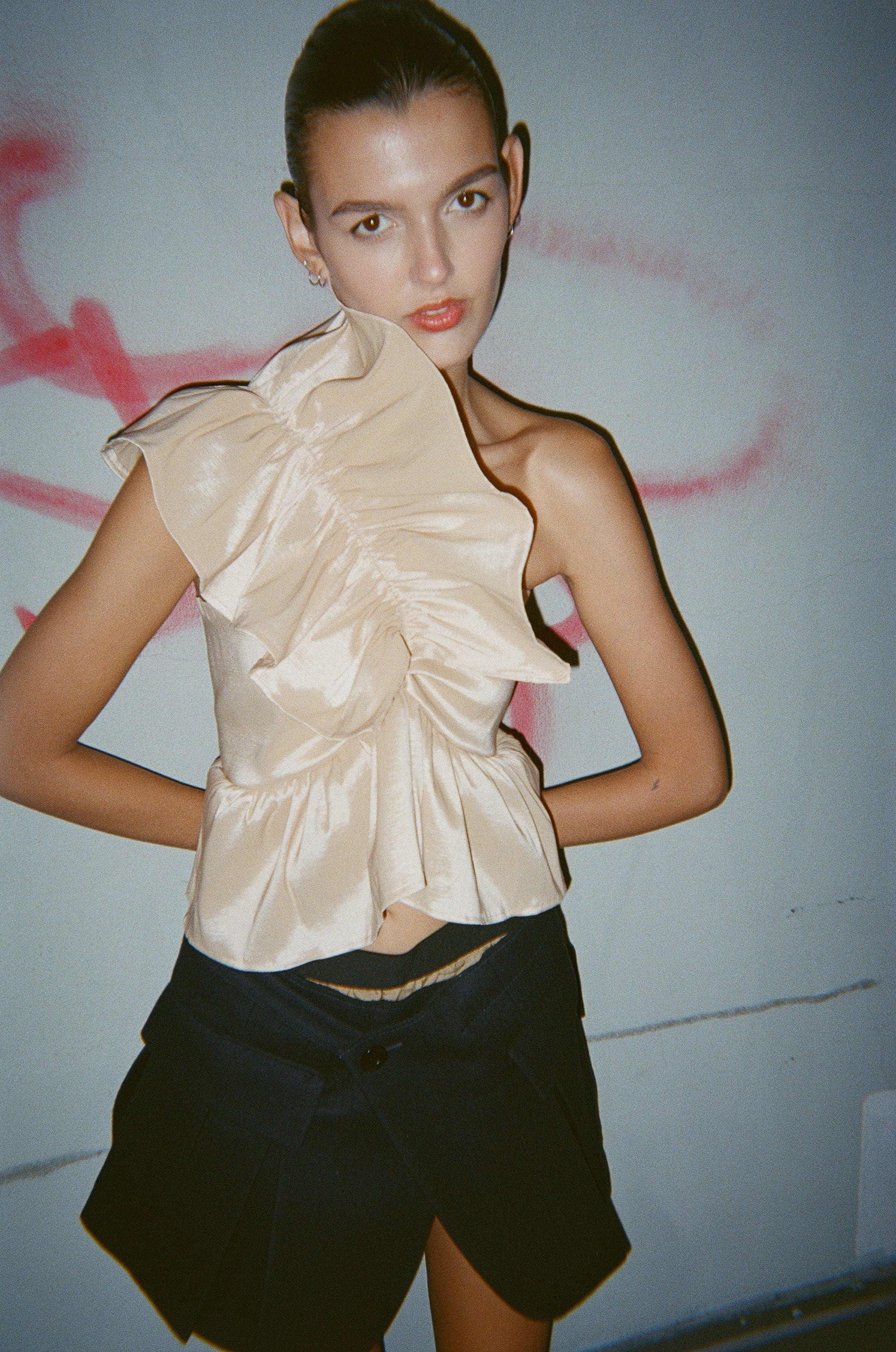 Madeline Marie Blouse Juliette Blouse Cream Taffeta