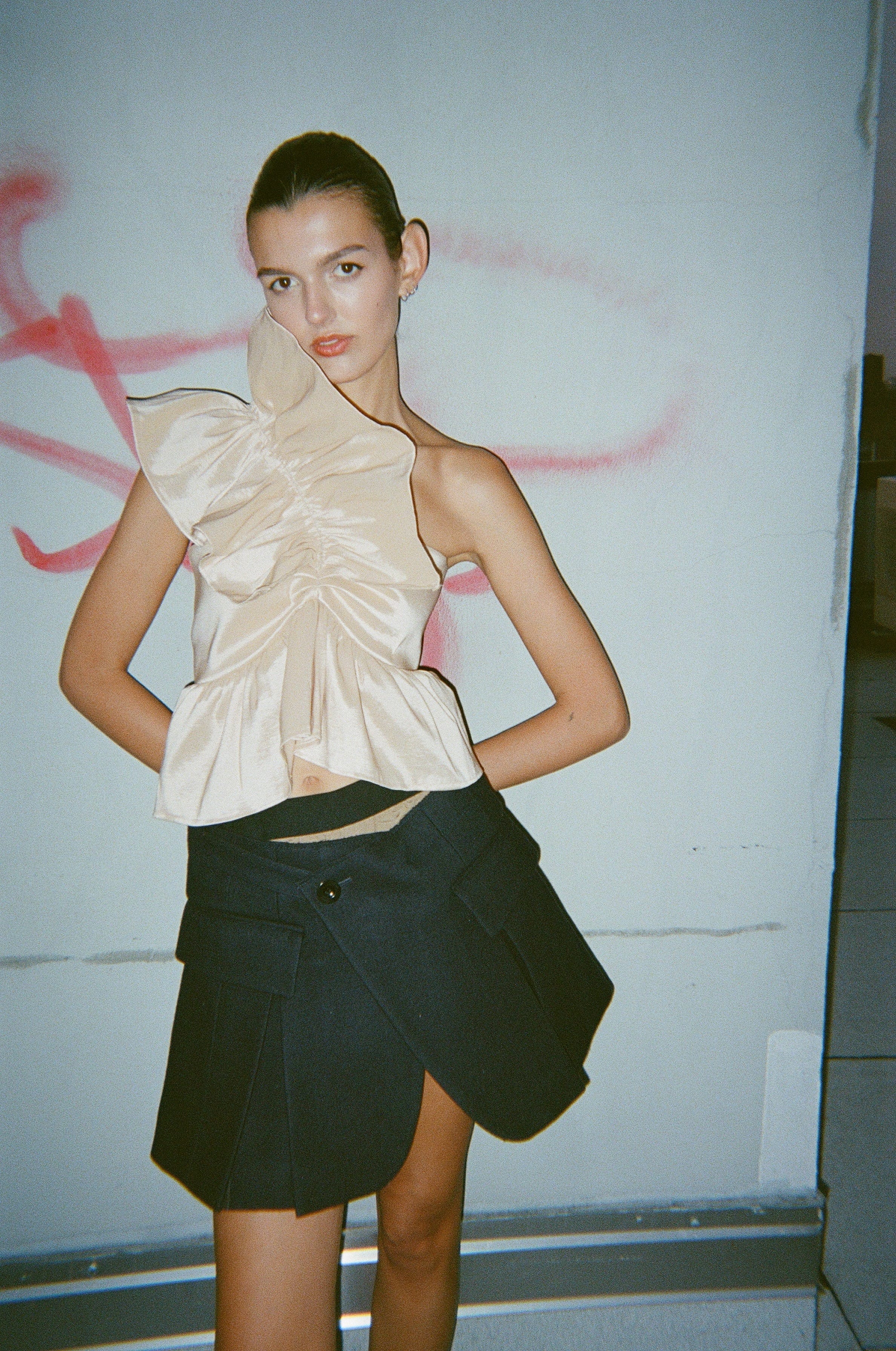 Madeline Marie Blouse Juliette Blouse Cream Taffeta