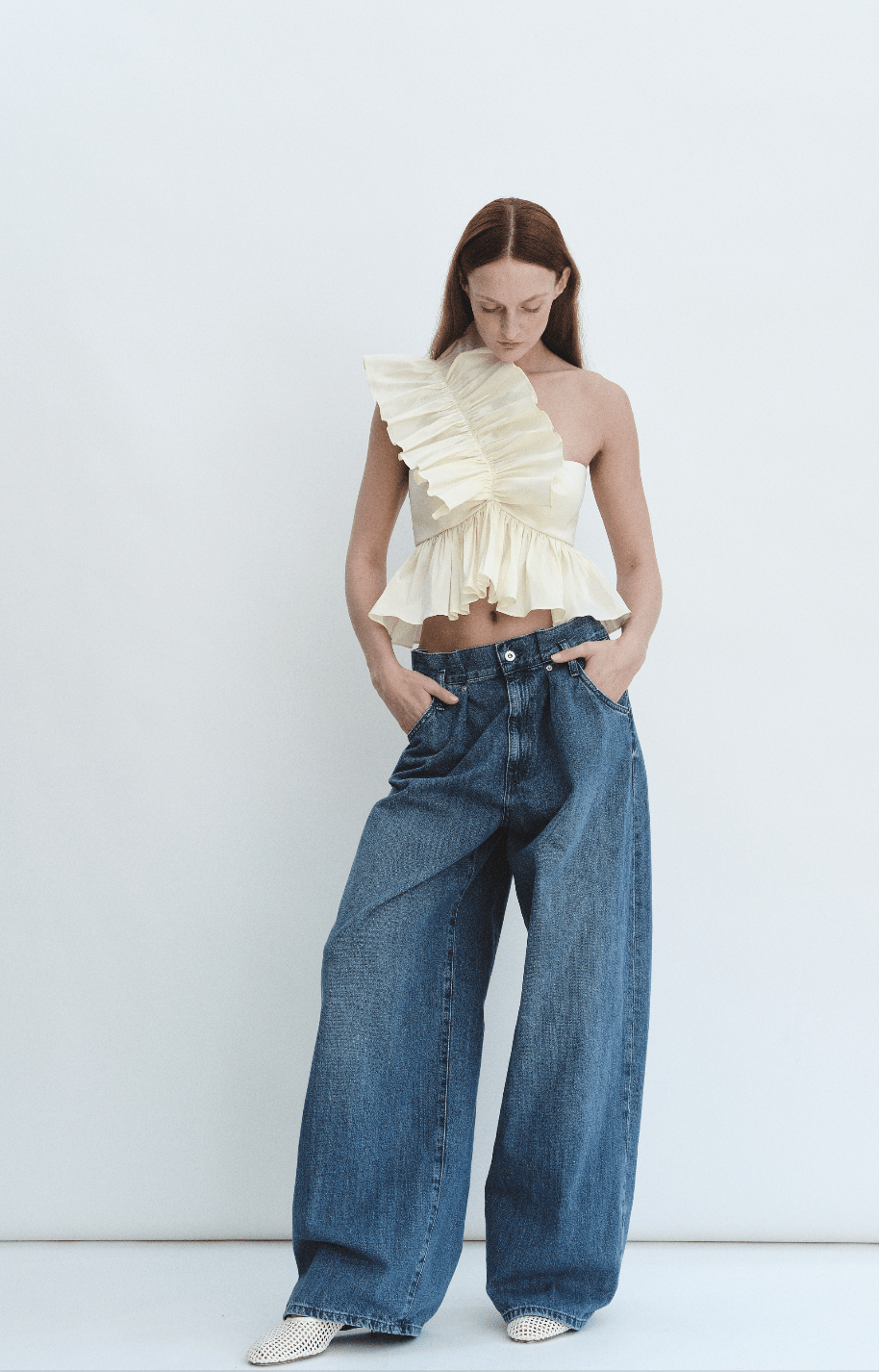 Madeline Marie Blouse Juliette Blouse Cream Taffeta