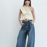 Madeline Marie Blouse Juliette Blouse Cream Taffeta