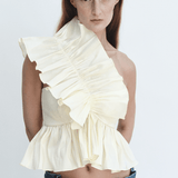 Madeline Marie Blouse Juliette Blouse Cream Taffeta