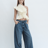 Madeline Marie Blouse Juliette Blouse Cream Taffeta