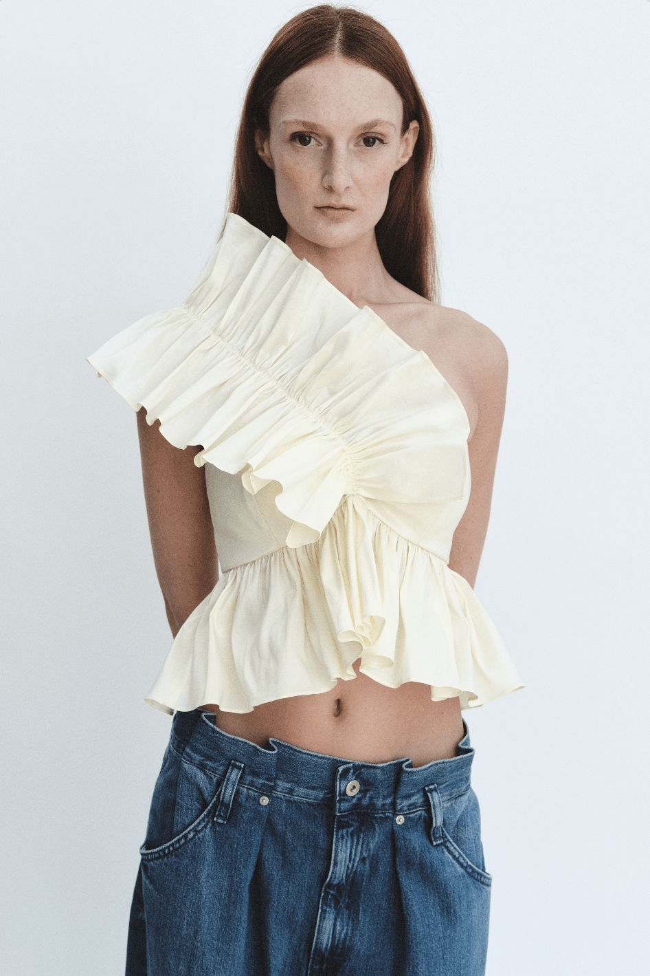 Madeline Marie Blouse Juliette Blouse Cream Taffeta