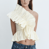 Madeline Marie Blouse Juliette Blouse Cream Taffeta